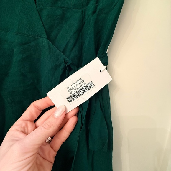 Reformation WINSLOW Emerald Wrap Dress - XS - BNWT - Picture 8 of 8
